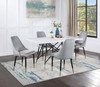 Gabrielle 5-piece Marble Top Rectangular Dining Table Set White and Grey / CS-190361-S5