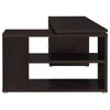 Yvette L-shape Office Desk Cappuccino / CS-800517II