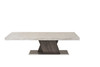 Nova Domus Cairo - Italian Modern Faux Marble & Pecan Elm Extendable Dining Table / VGACCAIRO-TBL