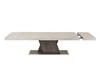 Nova Domus Cairo - Italian Modern Faux Marble & Pecan Elm Extendable Dining Table / VGACCAIRO-TBL