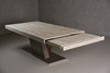 Nova Domus Cairo - Italian Modern Faux Marble & Pecan Elm Extendable Dining Table / VGACCAIRO-TBL