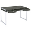 Wallice 2-drawer Writing Desk Weathered Grey and Chrome / CS-801221II
