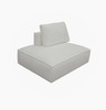 Divani Casa Lulu - Modern White Fabric Modular Sectional Sofa w/ Right Facing Chaise / VGSX-F22053-RAF-WHT