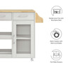 Culinary Kitchen Cart With Spice Rack / EEI-6277