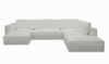 Divani Casa Lulu - Modern White Fabric Modular Sectional Sofa w/ Left Facing Chaise / VGSX-F22053-LAF-WHT