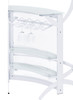 Dallas 2-shelf Curved Freestanding Home Bar Cabinet White / CS-182136