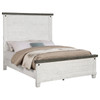 Lilith Wood Eastern King Panel Bed Distressed White / CS-224471KE