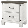 Lilith 2-drawer Nightstand Distressed White / CS-224472