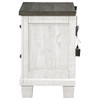 Lilith 2-drawer Nightstand Distressed White / CS-224472