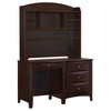 Phoenix 4-drawer Computer Desk with Hutch Cappuccino / CS-400187DH