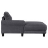 Caspian Upholstered Curved Arms Sectional Sofa Grey / CS-509540