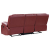 Camila Upholstered Motion Reclining Sofa Red / CS-610241