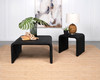 Cahya Woven Rattan Square End Table Black / CS-708517