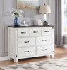 Lilith 7-drawer Dresser Distressed Grey and White / CS-224473