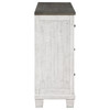 Lilith 7-drawer Dresser Distressed Grey and White / CS-224473