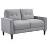 Bowen 2-piece Upholstered Track Arms Tufted Sofa Set Grey / CS-506781-S2