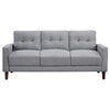 Bowen 3-piece Upholstered Track Arms Tufted Sofa Set Grey / CS-506781-S3