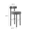 Toulouse Performance Velvet Bar Stool / EEI-6386