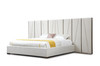 Modrest Nixa - Modern Beige Velvet + Brushed Bronze Bed-eastern / VGVC-BD1909-BED-BGE-eastern