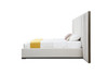 Modrest Nixa - Modern Beige Velvet + Brushed Bronze Bed-eastern / VGVC-BD1909-BED-BGE-eastern