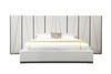 Modrest Nixa - Modern Beige Velvet + Brushed Bronze Bed-queen / VGVC-BD1909-BED-BGE-queen