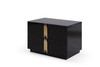 Modrest Token - Modern Black + Gold Wide Nightstand / VGVC-N815-L-BLK