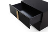 Modrest Token - Modern Black + Gold Wide Nightstand / VGVC-N815-L-BLK