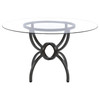 Aviano Round 5-piece Dining Set Gunmetal and Brown / CS-108291-S5A