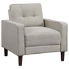 Bowen 3-piece Upholstered Track Arms Tufted Sofa Set Beige / CS-506785-S3