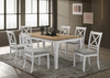 Hollis 7-piece Rectangular Dining Table Set Brown and White / CS-122241-S7