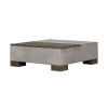 Modrest Delaware Modern Concrete & Acacia Square Coffee Table / VGLBRIVI-CF85-01