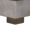 Modrest Delaware Modern Concrete & Acacia Square Coffee Table / VGLBRIVI-CF85-01