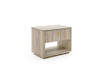 Nova Domus Roma - Modern Faux Travertine + Gold Nightstand / VGAN-ROMA-NS