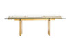 Modrest Nassim - Glam Glass Extendable Dining Table / VGZA-T105-S-GLD