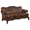 Victoria Upholstered Tufted Living Room Set Brown / CS-500681-S2