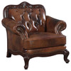 Victoria Upholstered Tufted Living Room Set Brown / CS-500681-S3