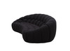 Divani Casa Yolonda - Modern Curved Black Fabric Sofa / VGEV-2126C-SOFA-BLK