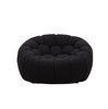 Divani Casa Yolonda - Modern Curved Black Fabric Chair / VGEV-2126C-CHR-BLK