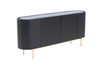Modrest Bowie - Mid-Century Modern Black Oak + Brass Buffet / VGDWJ9941