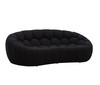 Divani Casa Yolonda - Modern Curved Black Fabric Loveseat / VGEV-2126C-LOV-BLK