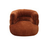 Divani Casa Shay - Modern Burnt Orange Fabric Accent Chair + Ottoman / VGEV-CH325-ORG-SET