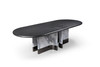 Modrest Renfew - Modern Black Oak + Faux Marble Oval Dining Table / VGVCT2203-DT