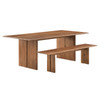 Amistad 86" Wood Dining Table and Bench Set / EEI-6560