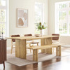 Amistad 86" Wood Dining Table and Bench Set / EEI-6560