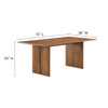 Amistad 72" Wood Dining Table and Bench Set / EEI-6559