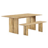 Amistad 72" Wood Dining Table and Bench Set / EEI-6559