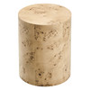 Cosmos 16" Round Burl Wood Side Table / EEI-6271