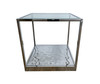 Modrest Braxton - Contemporary Clear Wave Glass End Table / VGGMET-1676-ET