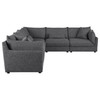 Sasha 6-Piece Upholstered Modular Sectional Barely Black / CS-551681-SET