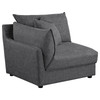 Sasha 6-Piece Upholstered Modular Sectional Barely Black / CS-551681-SET